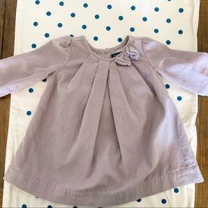 Pleated corduroy dress